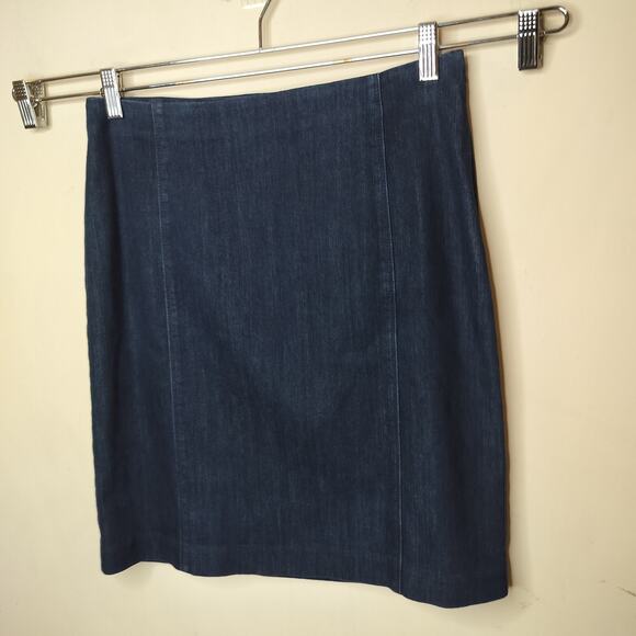 J. Jill Blue Denim Stretch Pencil Skirt 2 Missy - Picture 5 of 8